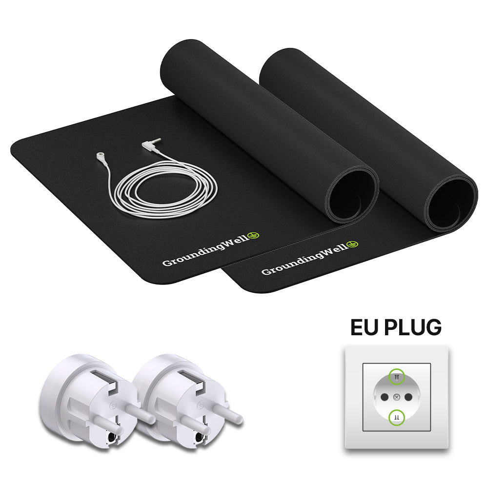 GroundingWell Mat with Grounding Cord and Adapters